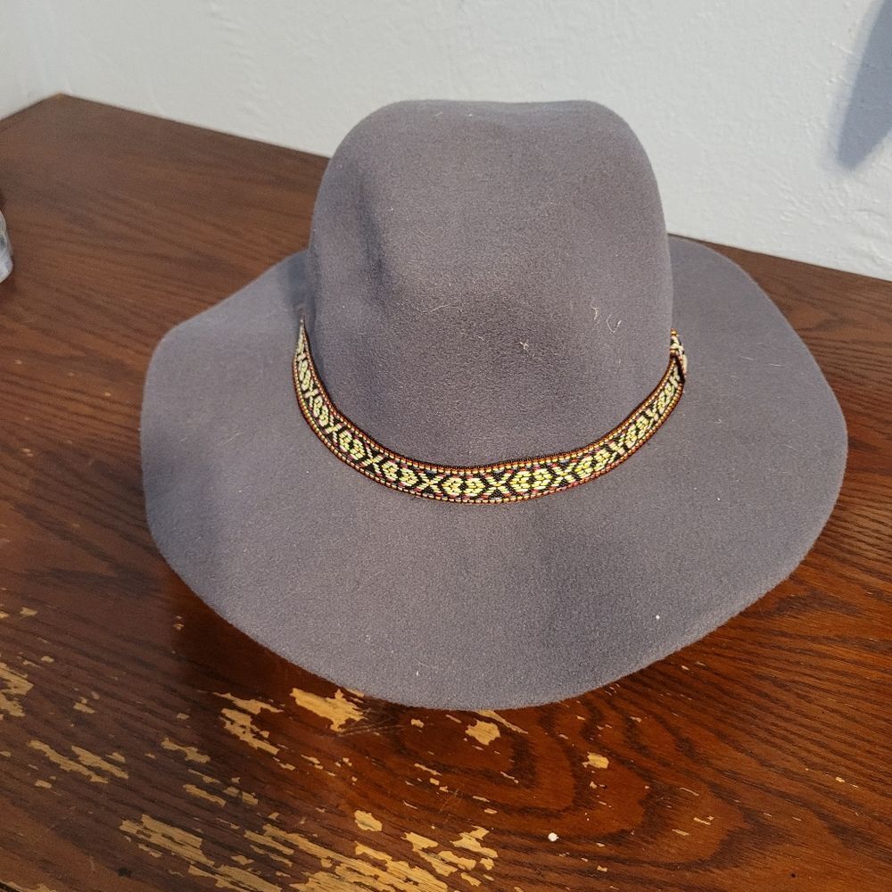 Do Everything in Love Gray Fedora Hat with  Band - One Size - Dry Clean - Picture 2 of 5